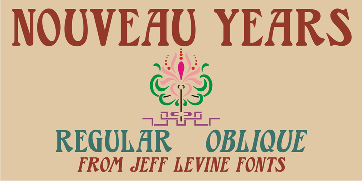 Пример шрифта Nouveau Years JNL